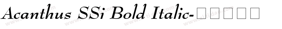 Acanthus SSi Bold Italic字体转换